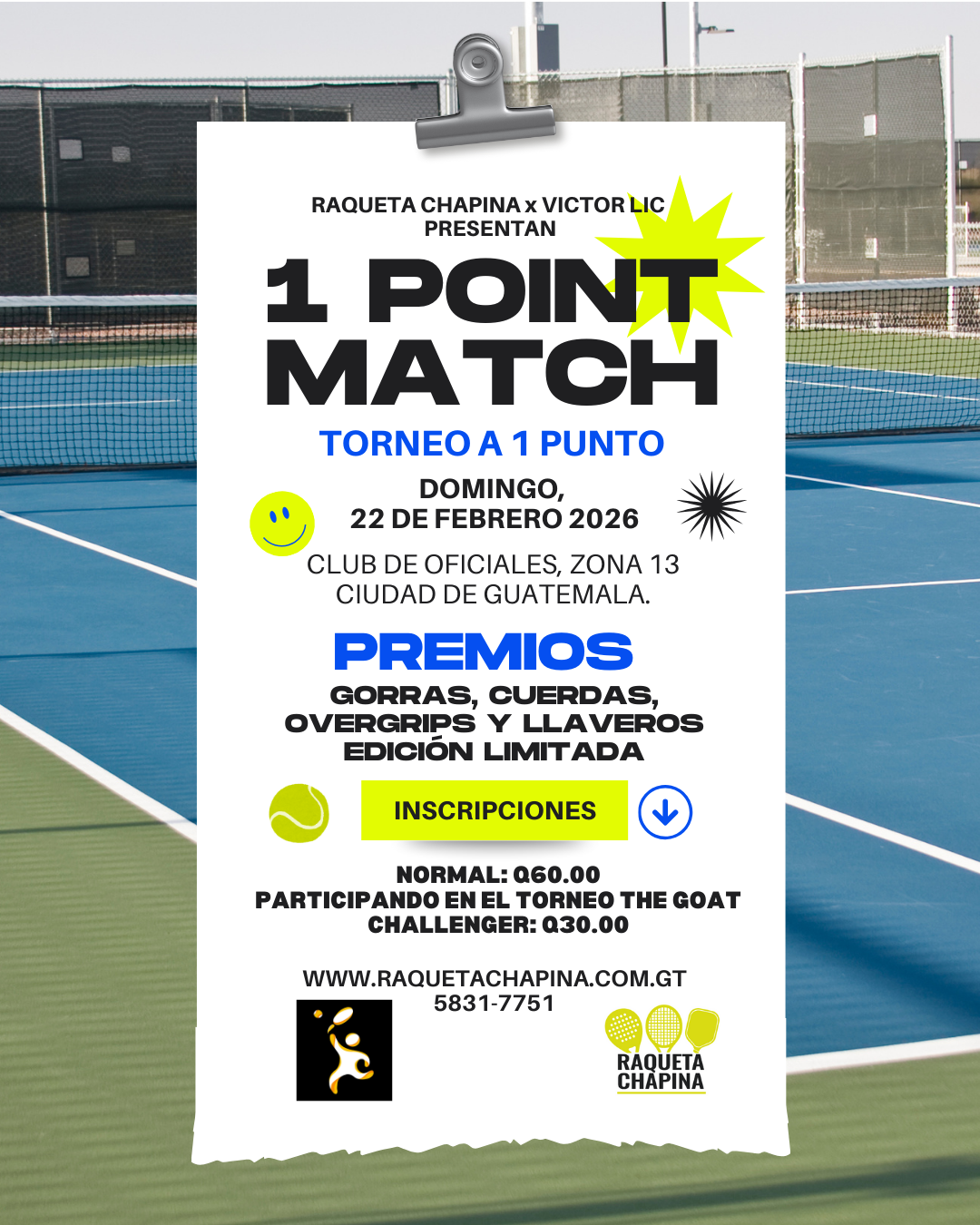 Inscripción 1 point Slam