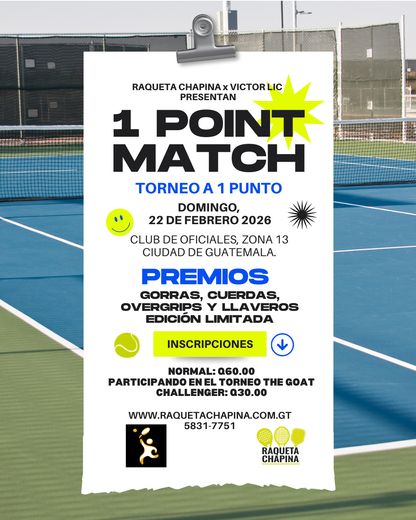 Inscripción 1 point Slam