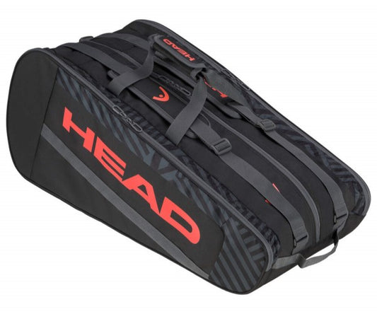Raquetero HEAD Base Racquet Bag M Negro Naranja